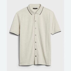 EUC BANANA REPUBLIC Luxury-Touch Resort Shirt Men's Size XXL Heather